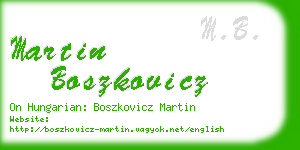 martin boszkovicz business card